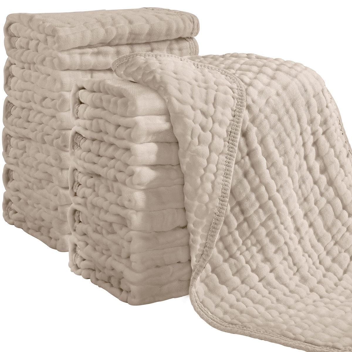 Looxii muslin burp cloths 20x10 in a pack, soft and highly absorbent for burping.