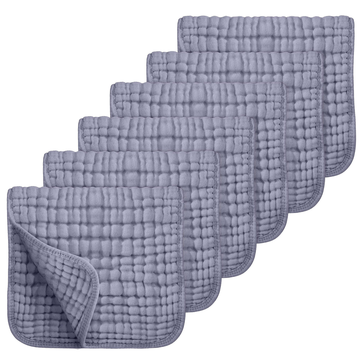 Looxii Muslin Burp Cloths softness close-up showing gentle 100% cotton texture for babies.