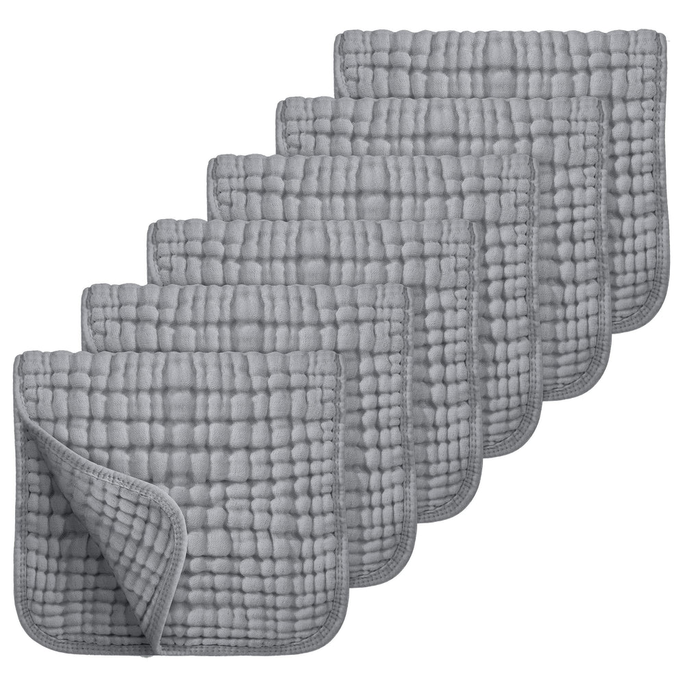 Looxii muslin burp cloths folded grey pack show soft touch for delicate baby skin
