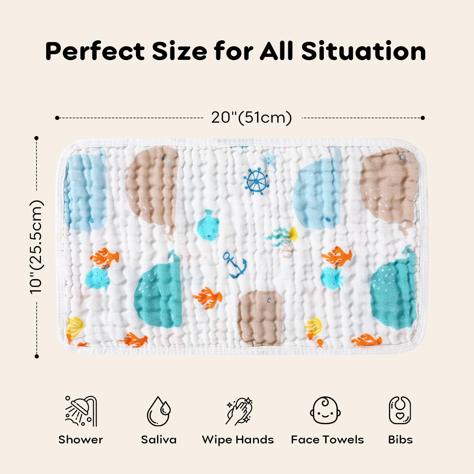 Looxii 6-pack burp cloths make a thoughtful, practical baby shower gift.