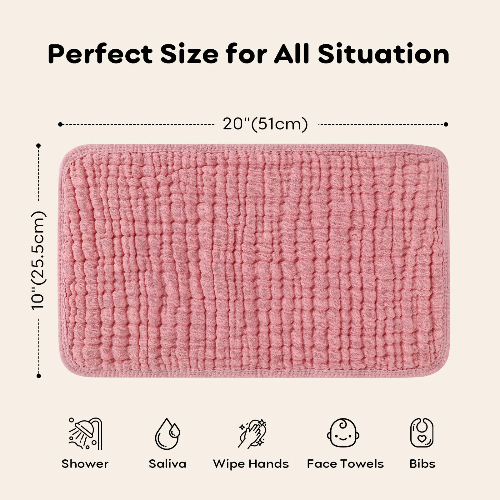 Looxii muslin burp cloths machine washable and durable for busy parents.