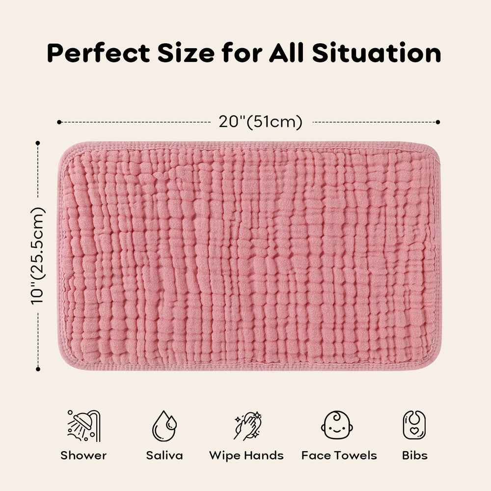Looxii muslin burp cloths machine washable and durable for busy parents.