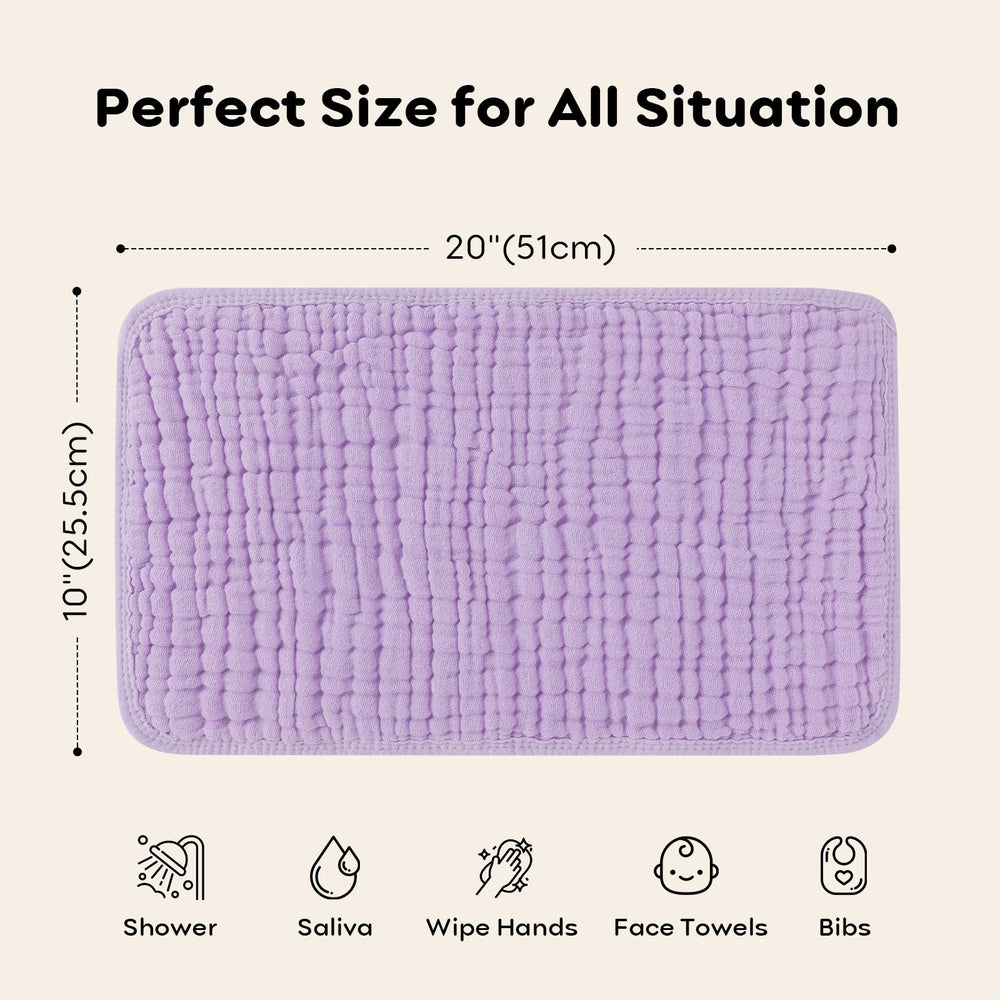 Looxii muslin burp cloths demonstrate multi-use versatility for families.