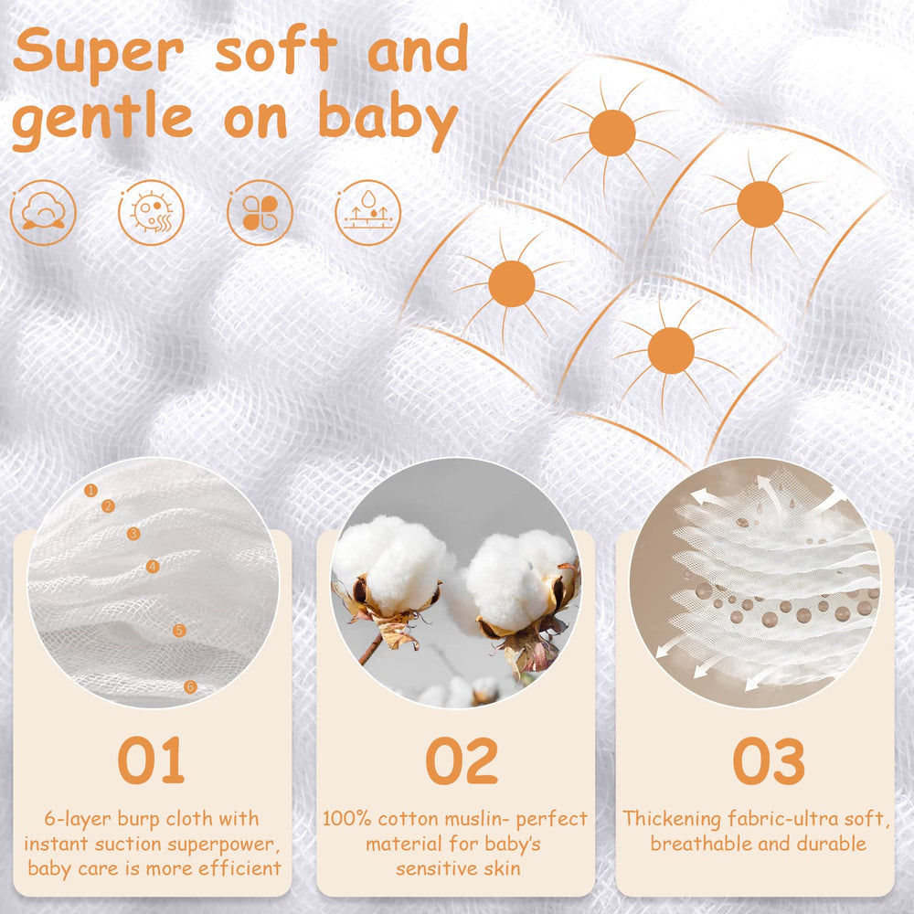 Looxii burp cloths 20x10 inches provide full shoulder coverage during feeds.