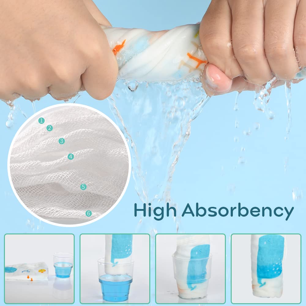 Looxii Muslin Burp Cloths arrive prewashed for immediate softness and shrink-resistance.