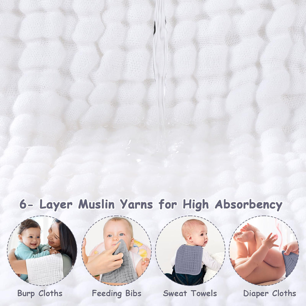 Looxii Muslin Burp Cloths on the go deliver quick-dry performance