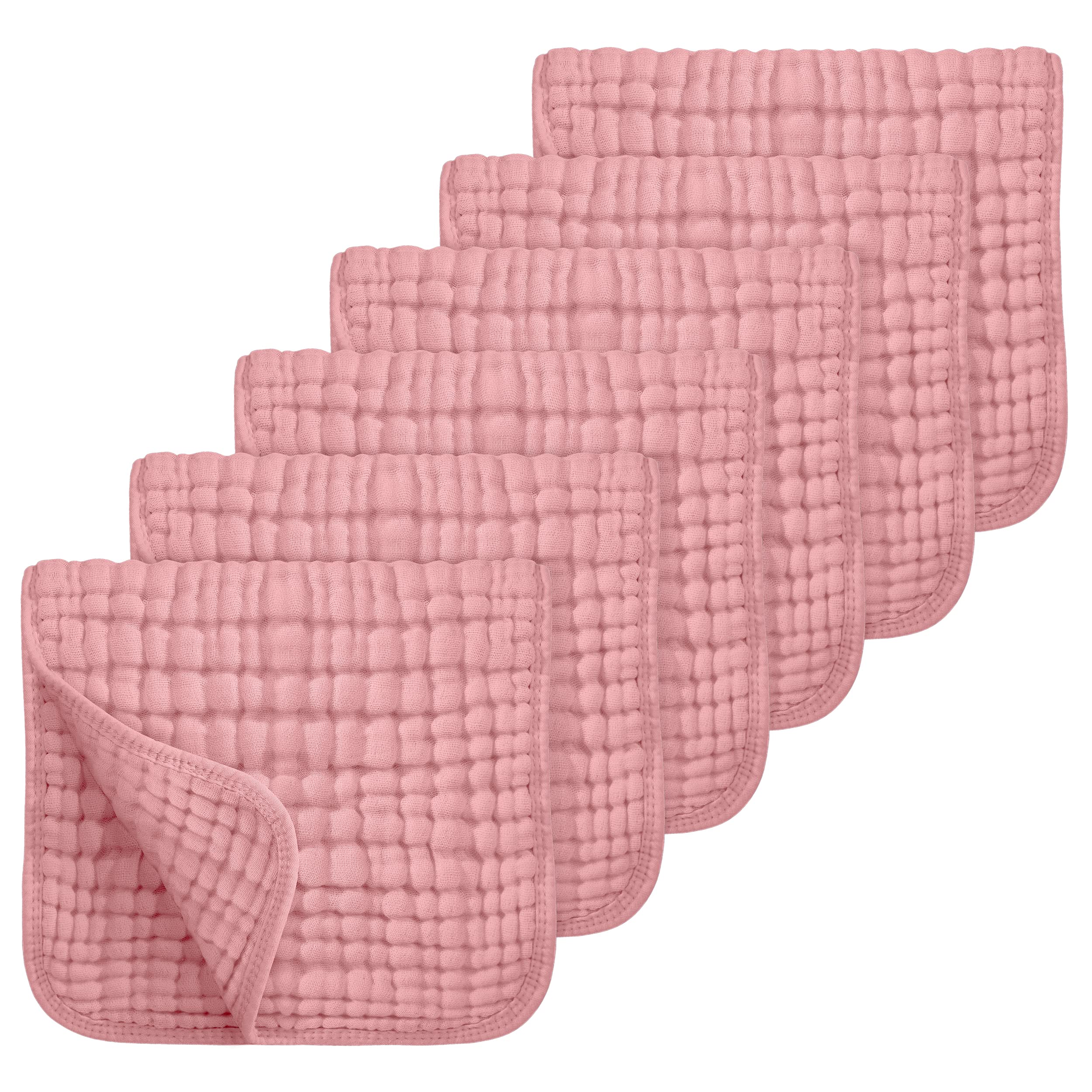 Looxii muslin burp cloths six-layer absorbency catches drool and spit-up, keeping baby and caregiver dry.