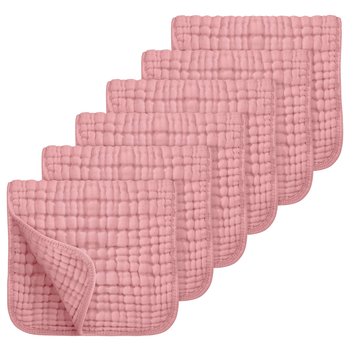 Looxii muslin burp cloths six-layer absorbency catches drool and spit-up, keeping baby and caregiver dry.