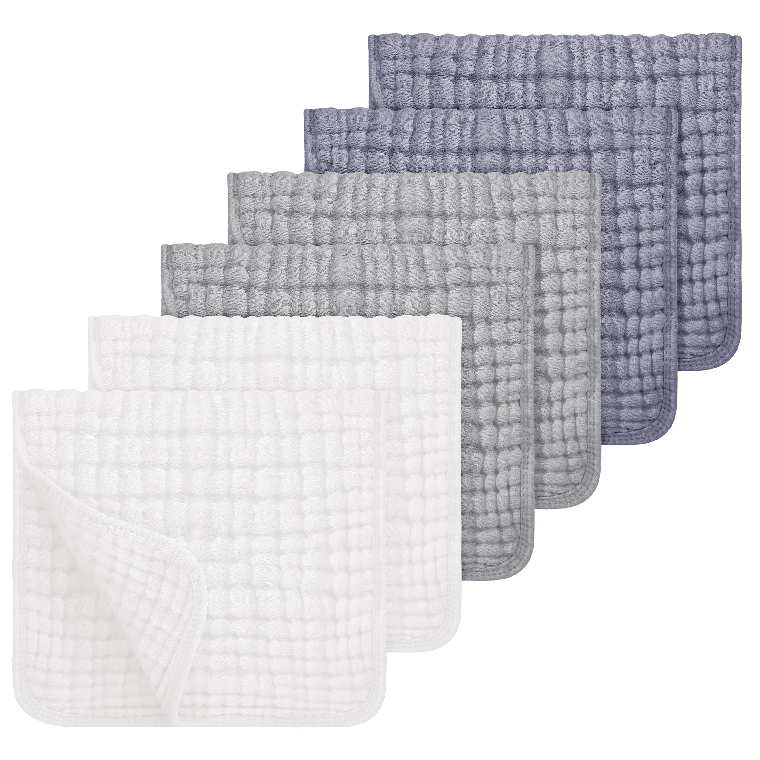 Looxii Muslin Burp Cloths soft texture close-up shows gentle skin-friendly fabric