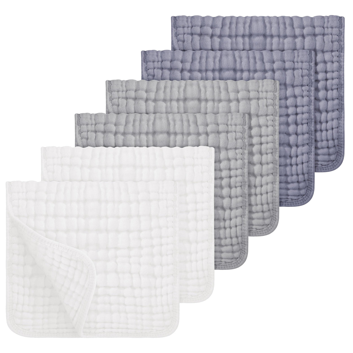 Looxii Muslin Burp Cloths soft texture close-up shows gentle skin-friendly fabric