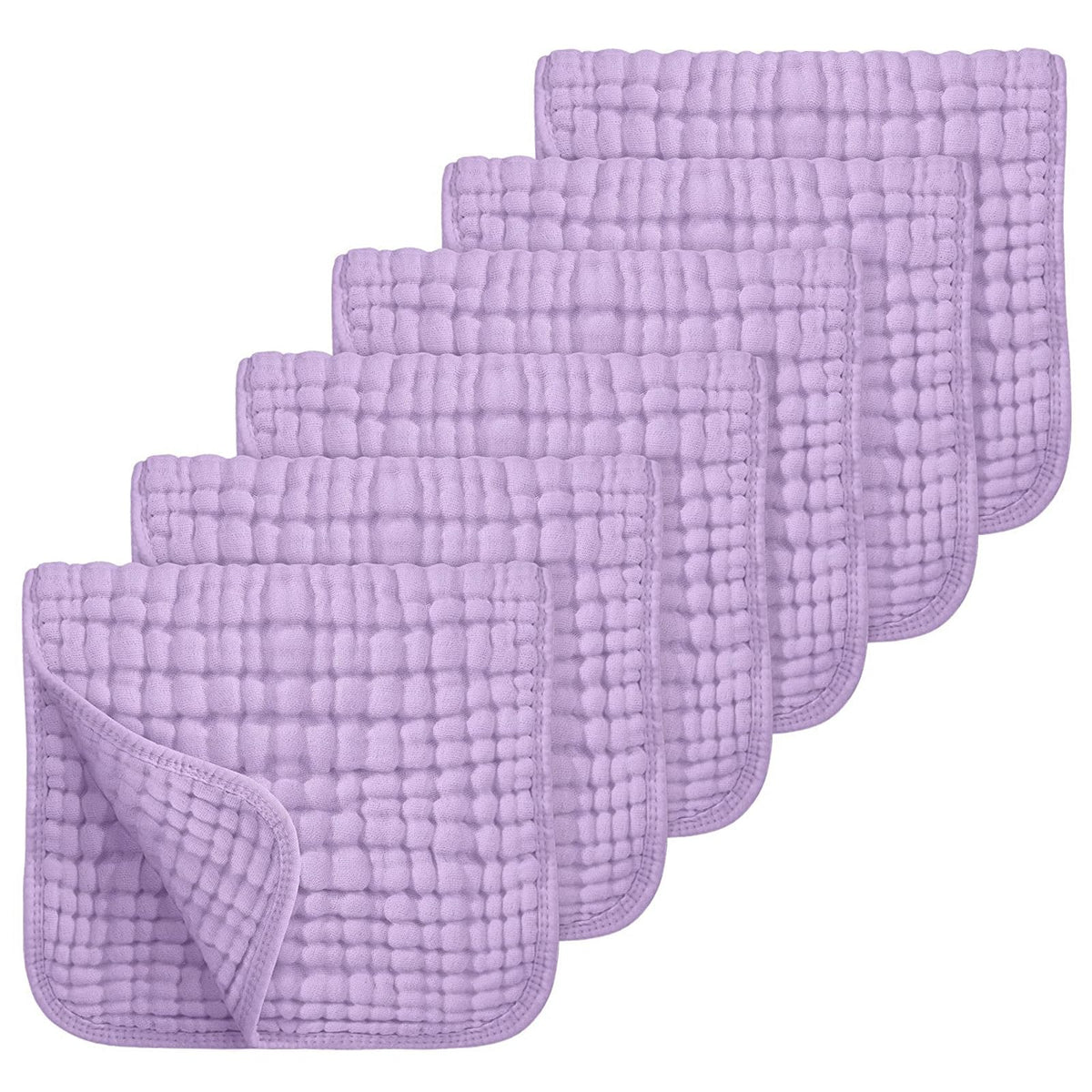Looxii muslin burp cloths show soft texture for gentle baby care.