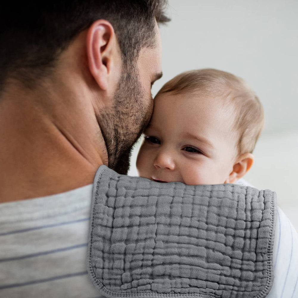 Looxii muslin burp cloths travel-friendly 6-pack lightweight and compact