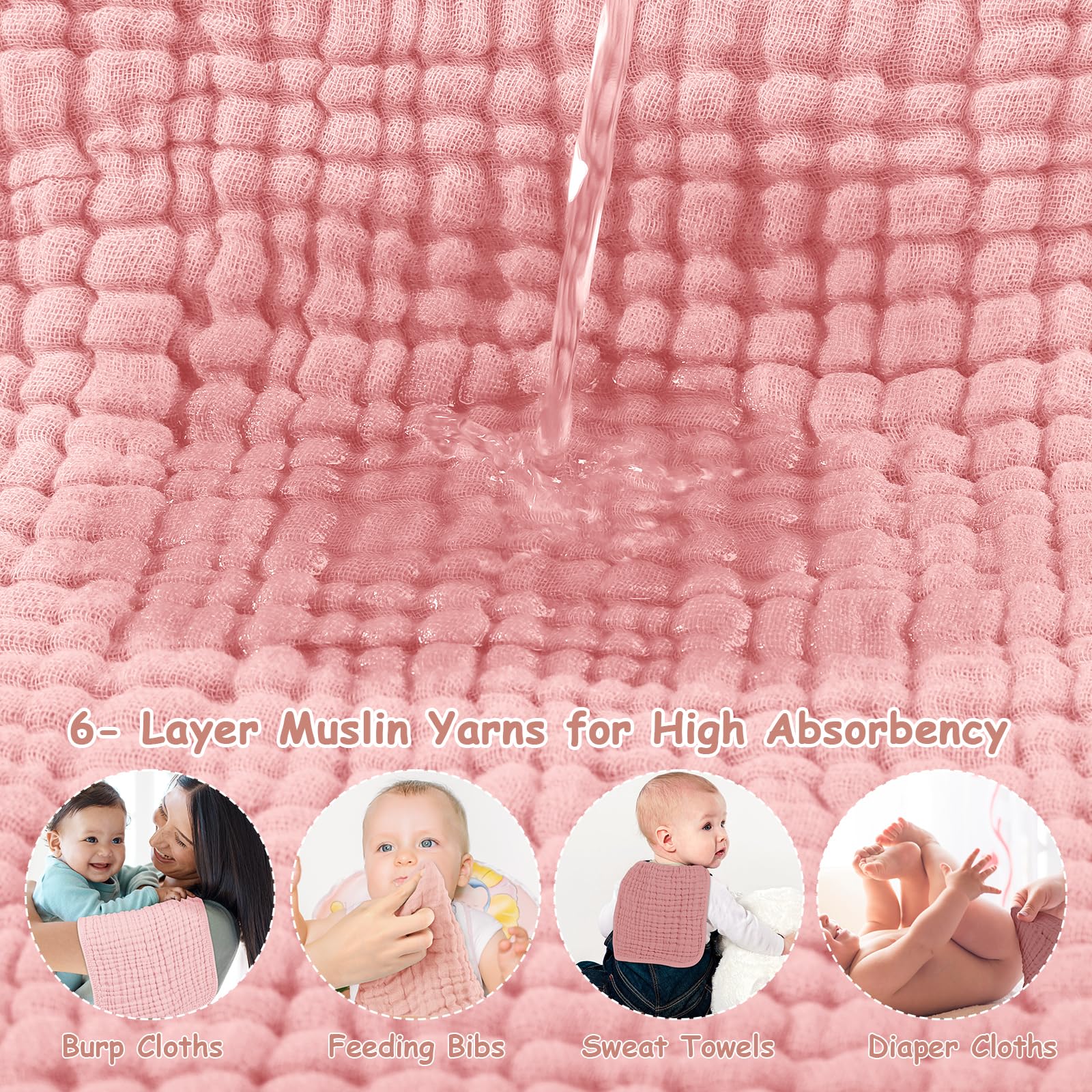 Looxii newborn gift burp cloths ideal for baby showers.
