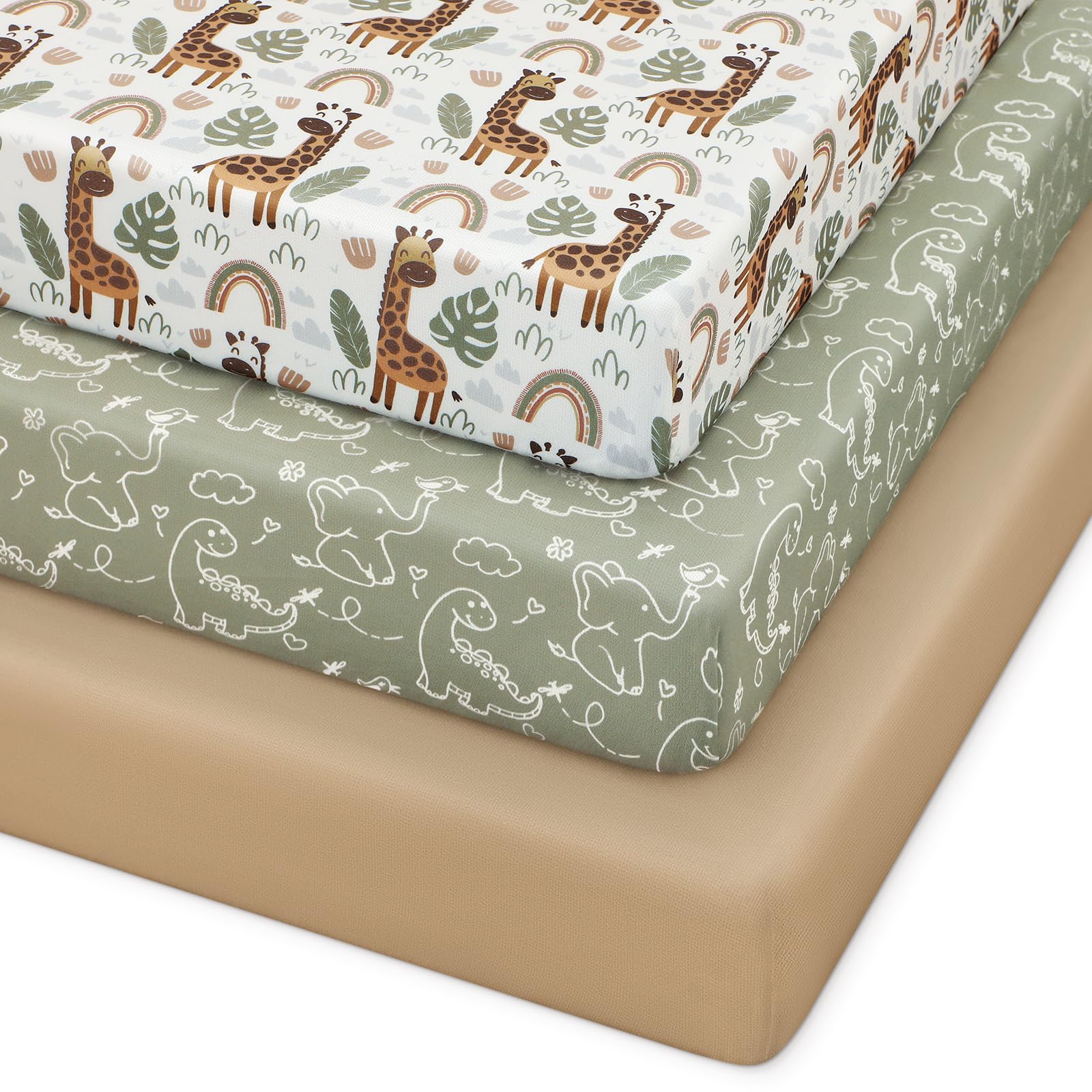 Looxii pack n play fitted sheet on 38x26 surface with secure elastic for wrinkle-free sleep