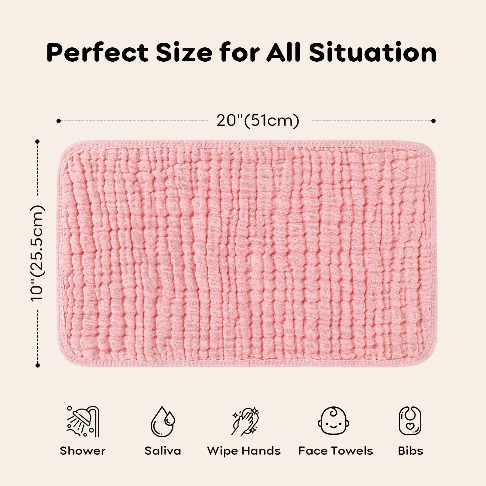 Looxii soft muslin burp cloth protects clothing during cuddle time.