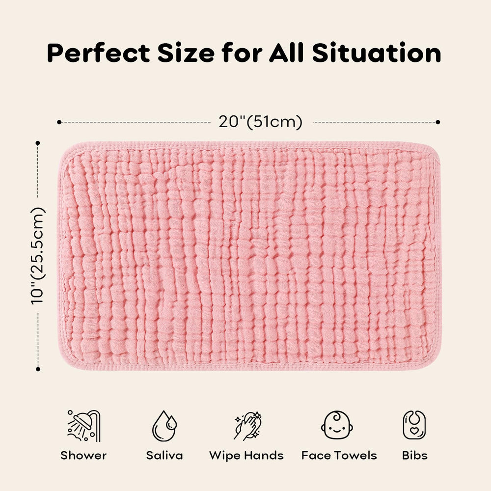 Looxii soft muslin burp cloth protects clothing during cuddle time.