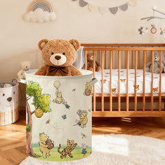 Lopeastar Winnie Bear basket neutral tones match any nursery decor.