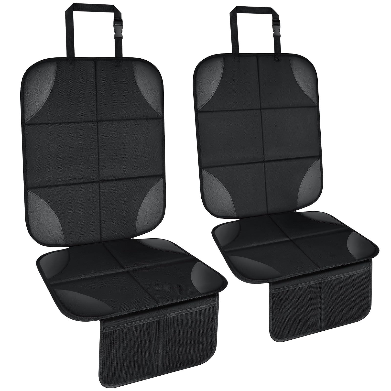 Lopjibar baby car seat protector with waterproof 600D fabric and anti-slip backing for secure protection.