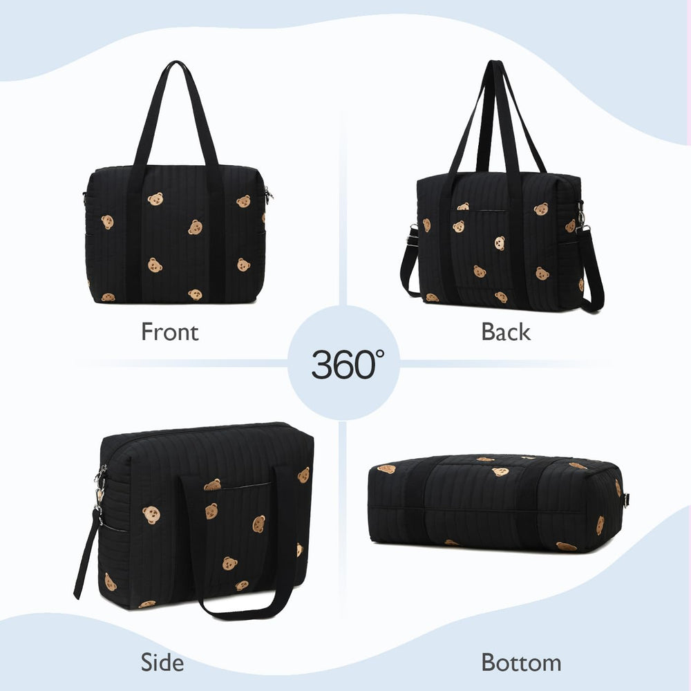 LORADI diaper bag tote convertible to crossbody for hands-free use