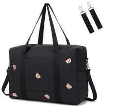 LORADI diaper bag tote with insulated pockets helping maintain bottle temperature on the go