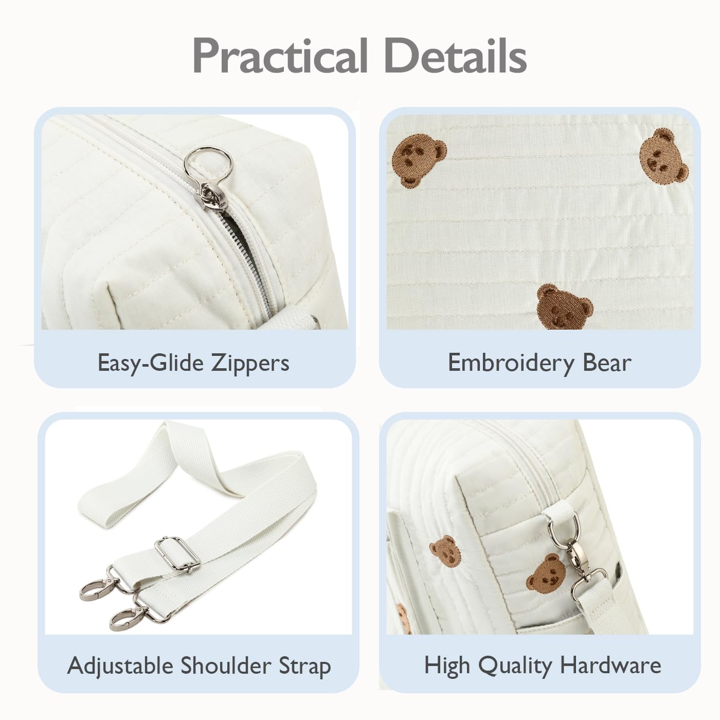 Internal zip pocket protects valuables during daily trips and outings.