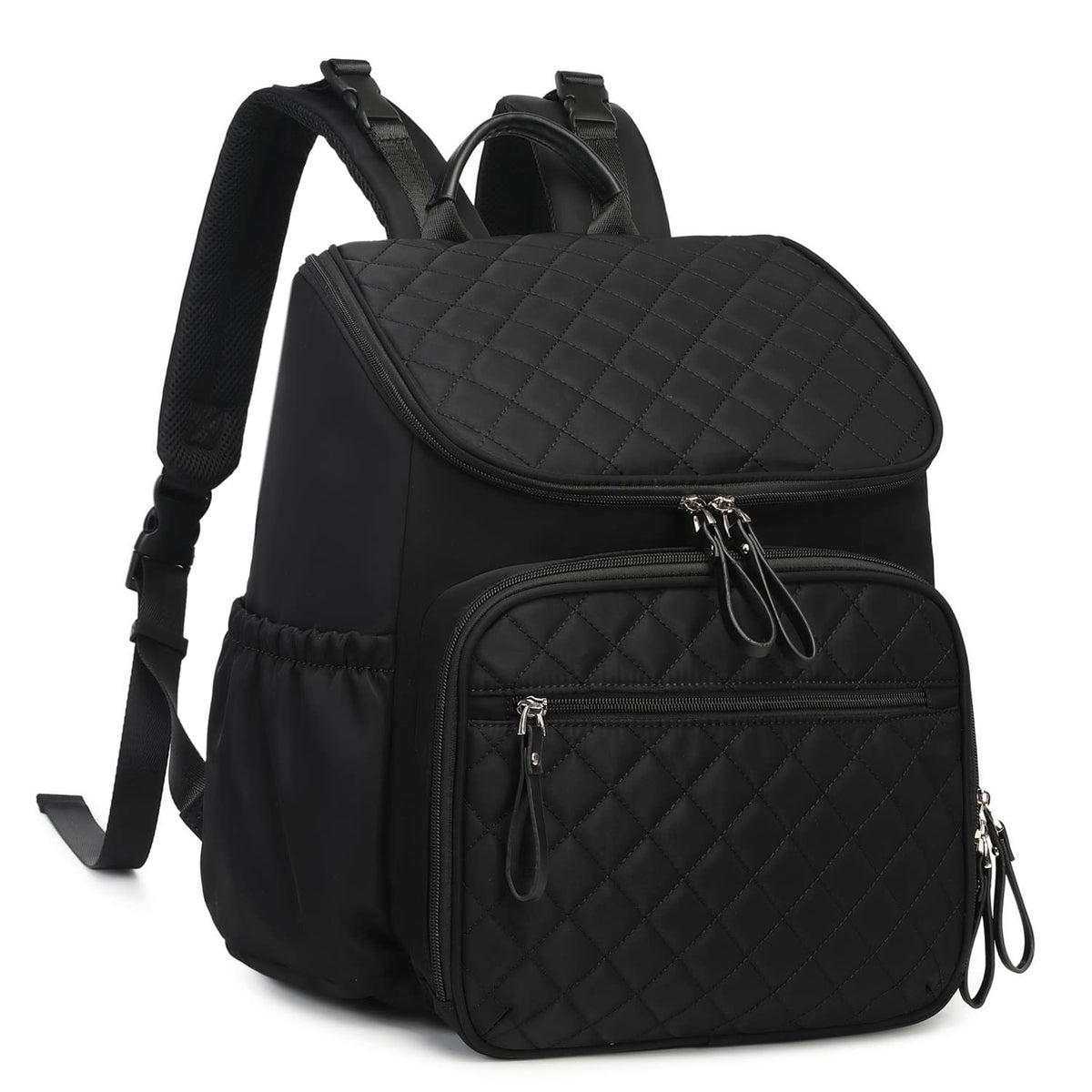LORADI large-capacity diaper bag backpack with stroller straps for everyday outings.