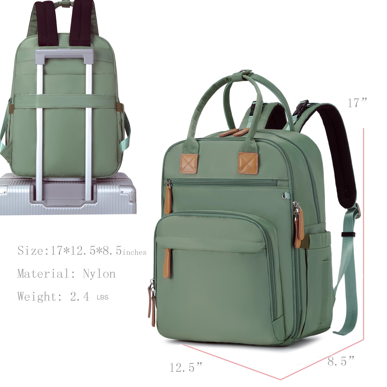 LORADI large-capacity diaper bag supporting twins and busy days.