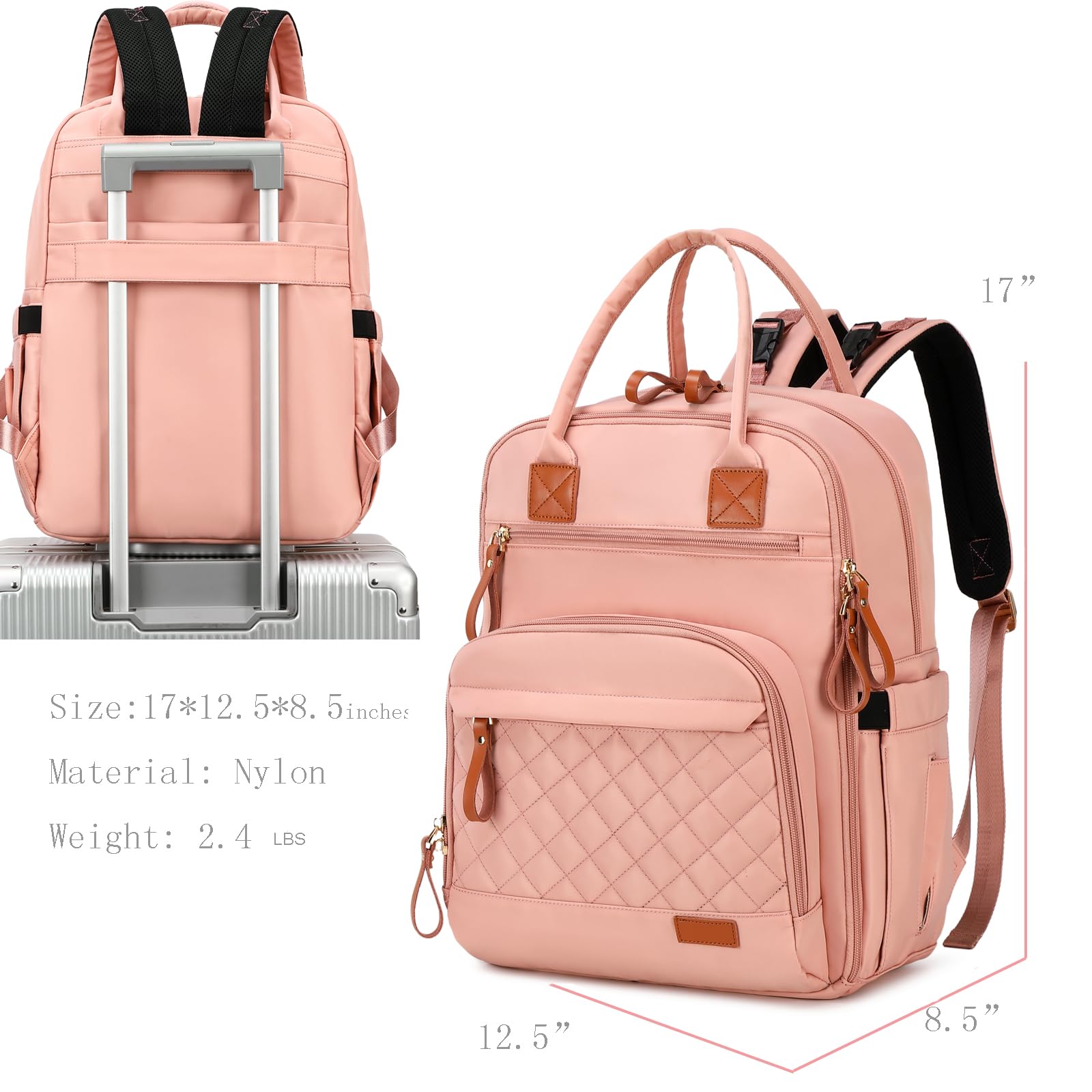 LORADI padded shoulder straps for comfortable long day carrying