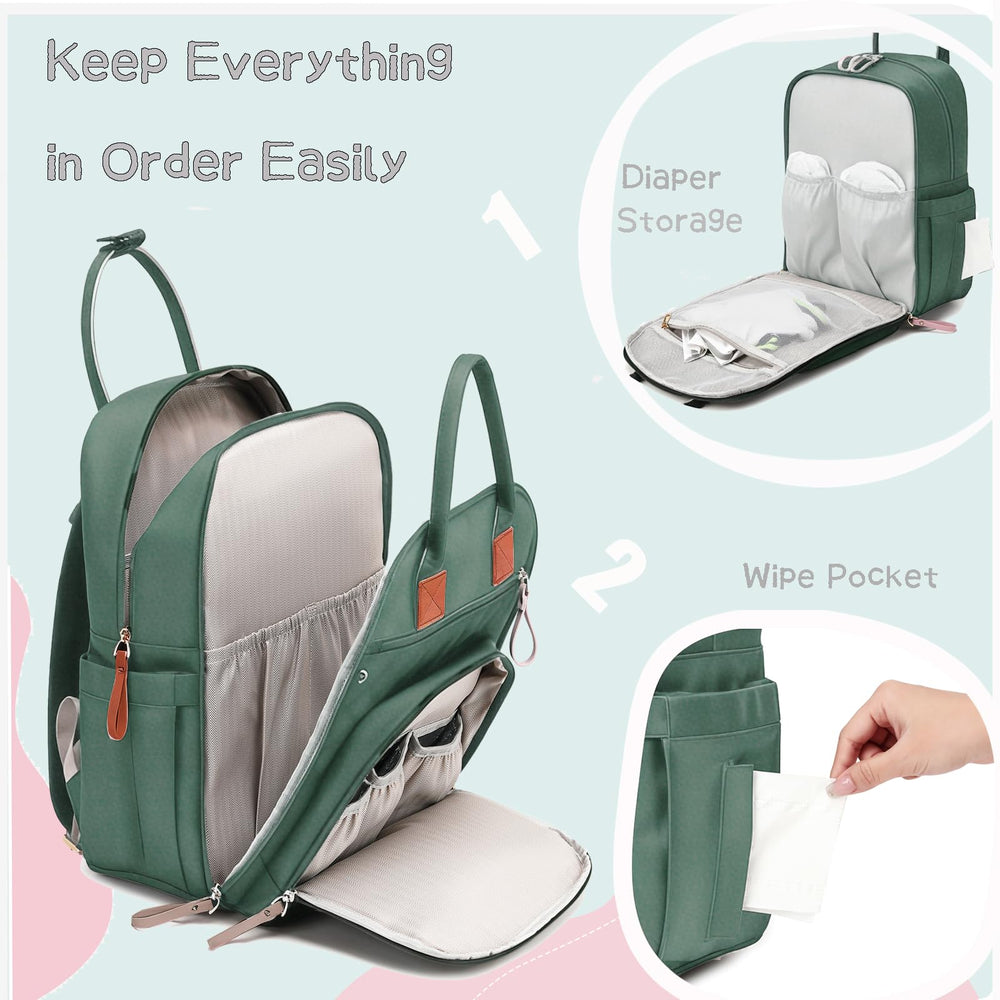 LORADI stroller buckle design for hands-free transport while moving with baby.
