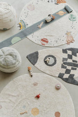 Lorena Canals Rocket rug is lightweight, easy to move between rooms for flexible living areas.
