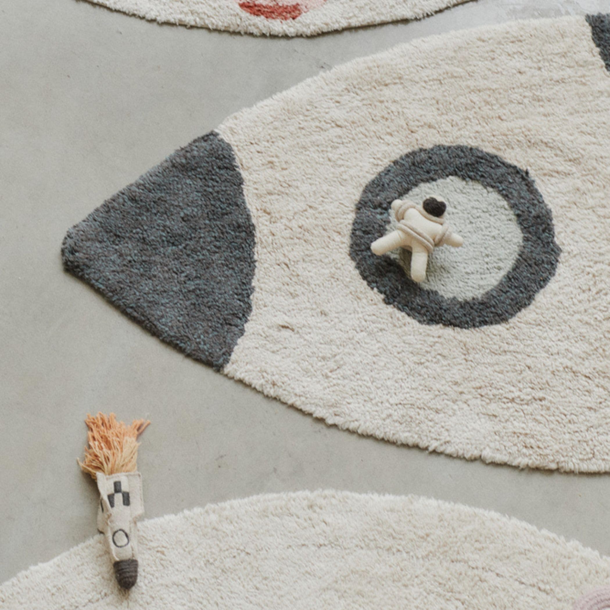 Lorena Canals Rocket rug uses natural cotton fibers for durable, cozy decor.
