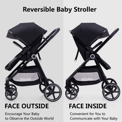 LORTSYBAB adjustable canopy with sun visors protects from UV rays.