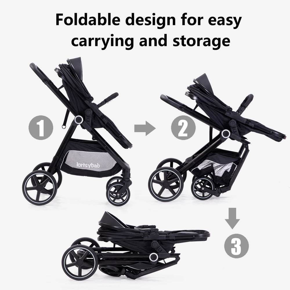 LORTSYBAB spacious storage basket holds baby essentials.