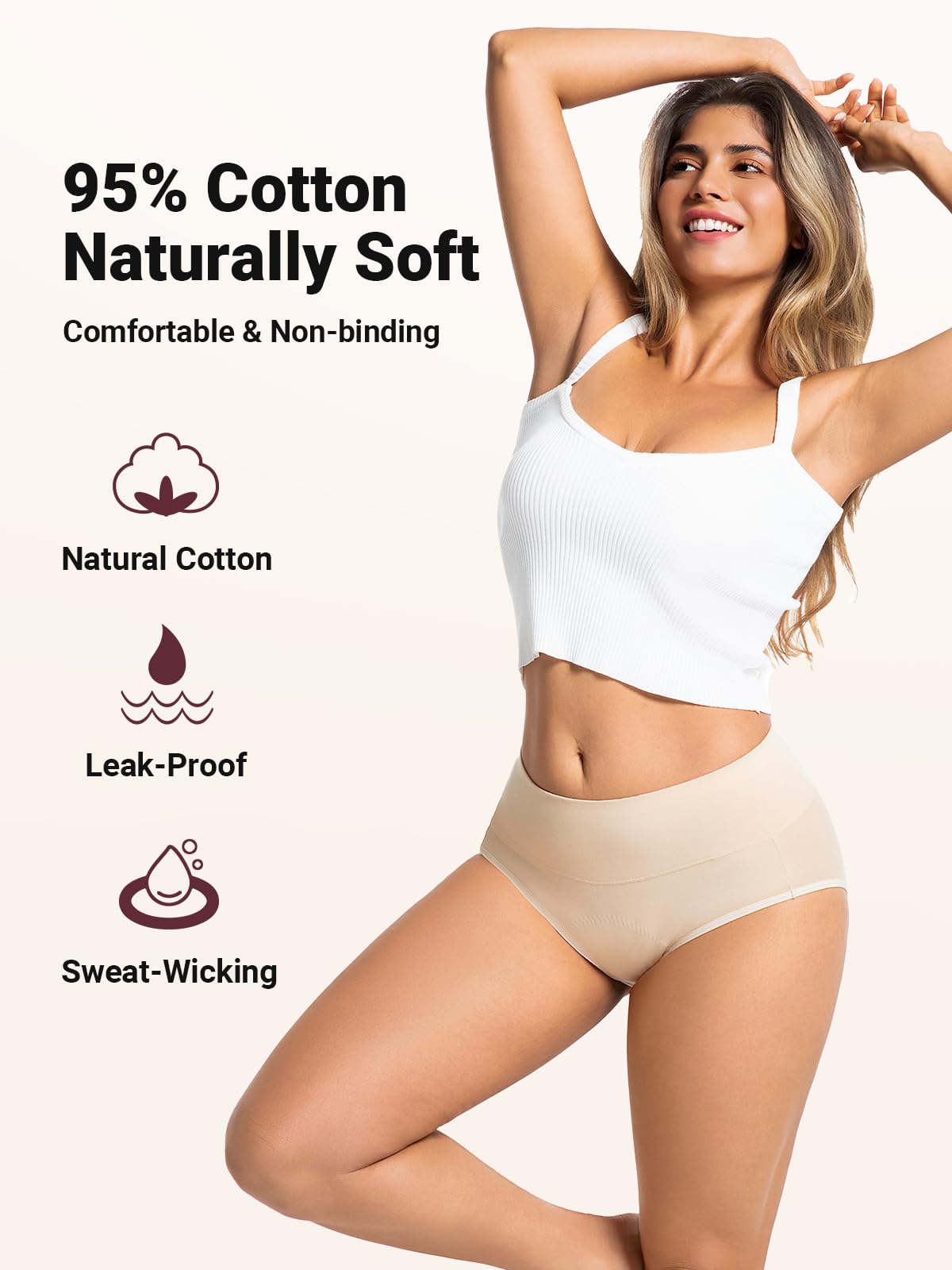 Loswie easy-care fabric is machine or hand washable and quick-drying.