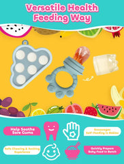 LOTBILL baby feeder with soft silicone handles, easy grip.