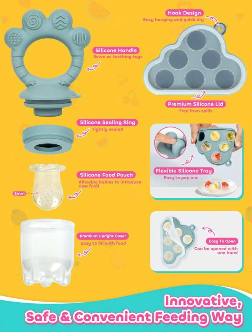 LOTBILL cat-paw handle design enabling baby’s self-feeding.