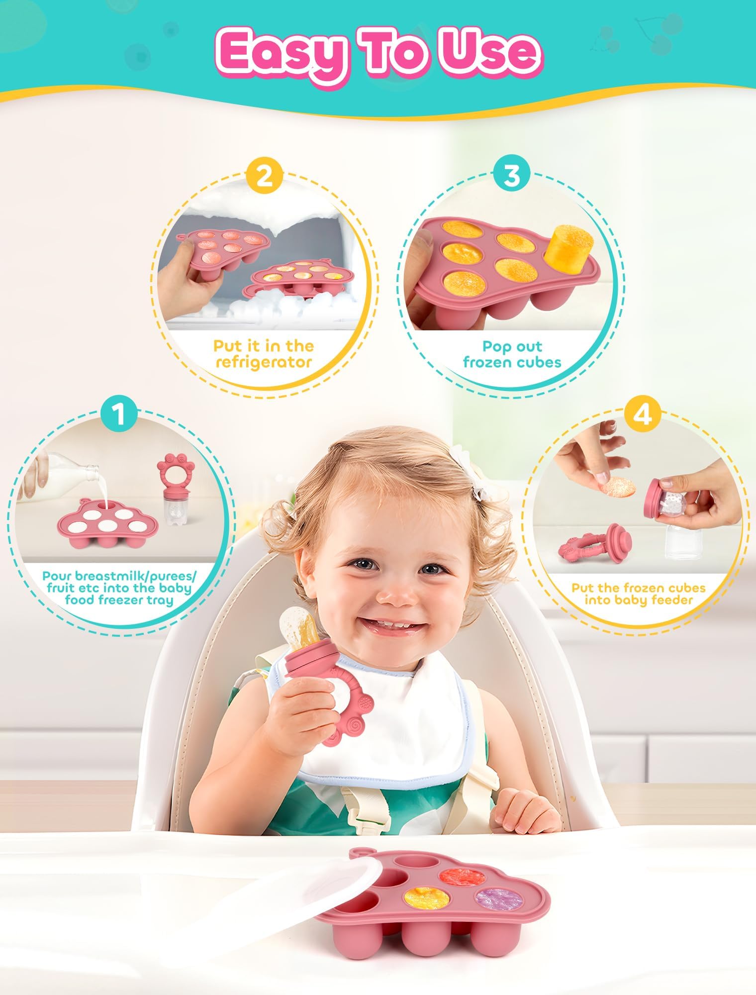 LOTBILL soft silicone pouch gentle on developing gums