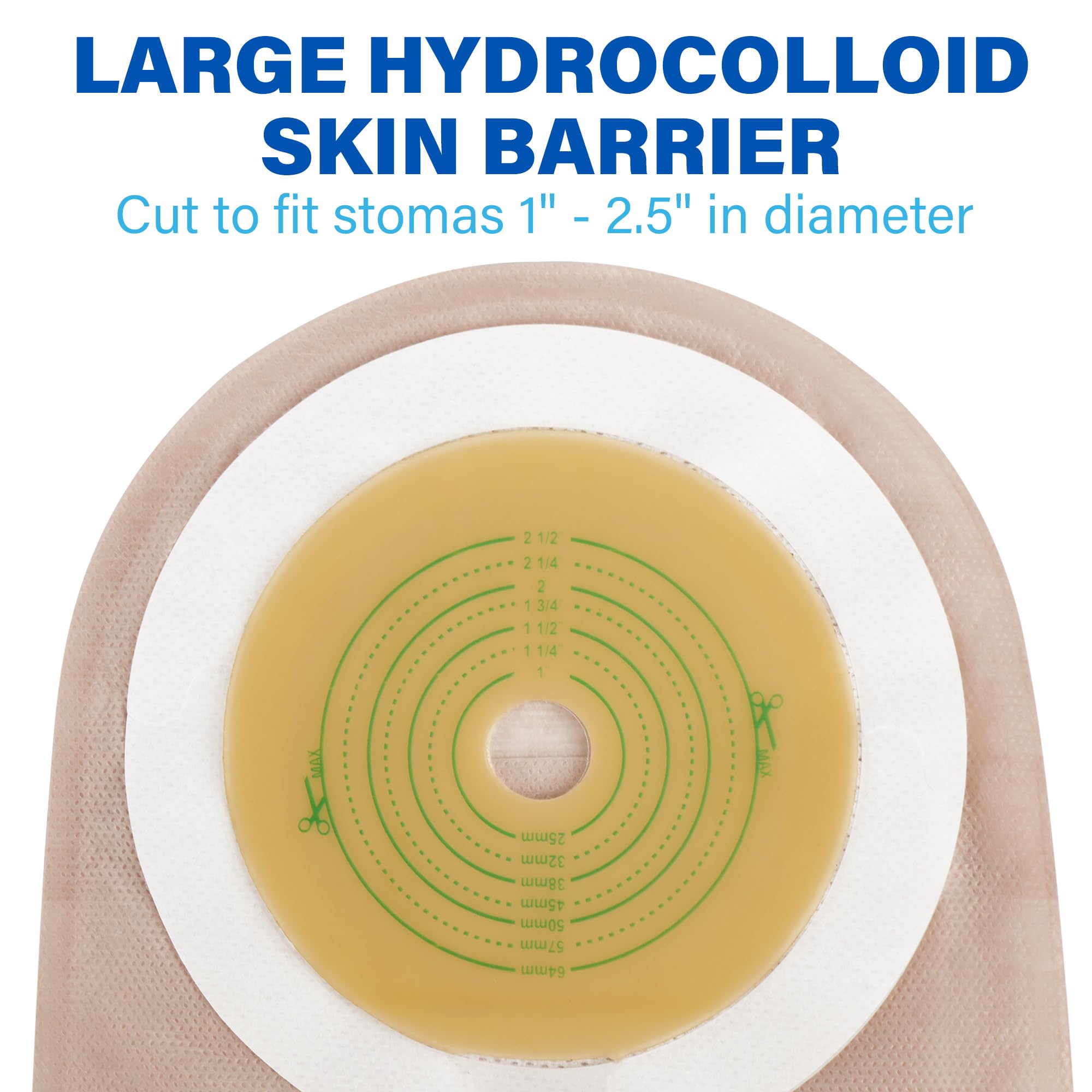 LotFancy drainable ostomy pouch closure enables easy emptying and cleaning.