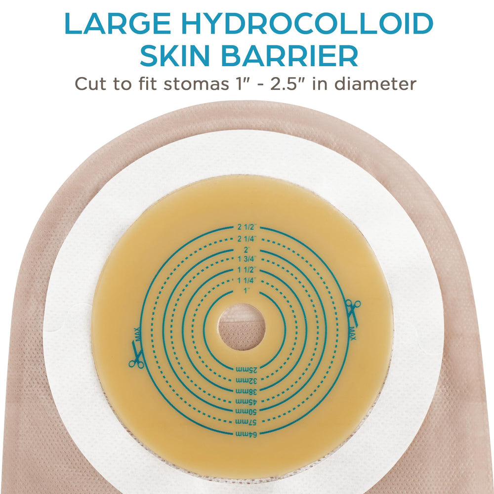 LotFancy one-piece drainable pouch closeup highlights built-in drain spout for easy emptying