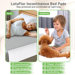 LotuFlor waterproof vinyl back blocks leaks with whisper-quiet protection