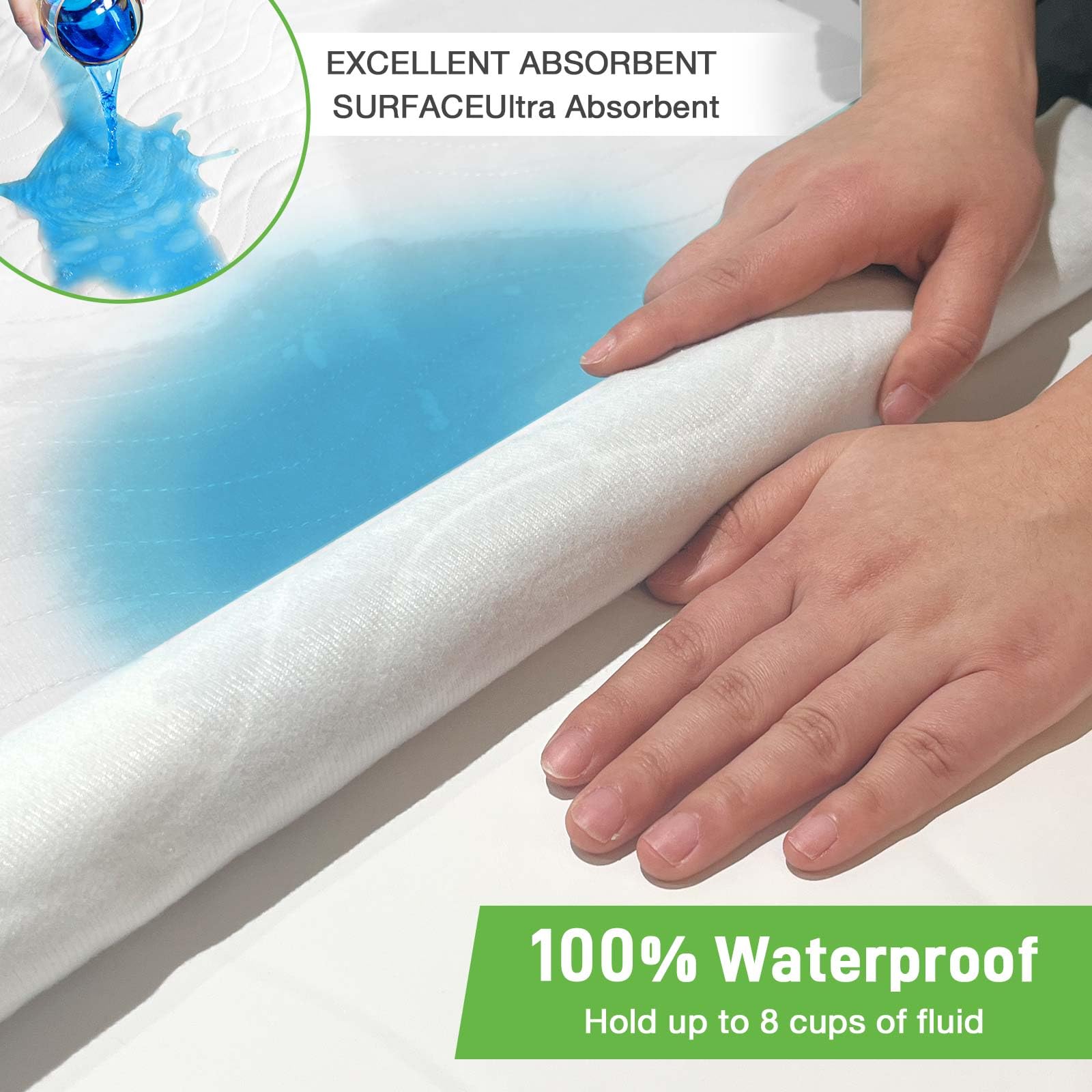 LotuFlor fast-drying bed pad with absorbent layers reduces drying time.