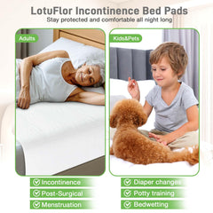 LotuFlor ultra-soft velvet top layer minimizes friction and irritation.