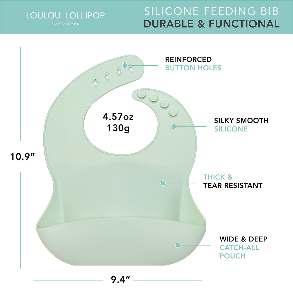 Loulou Lollipop easy-clean bib image, dishwasher-safe for quick post-meal cleanup