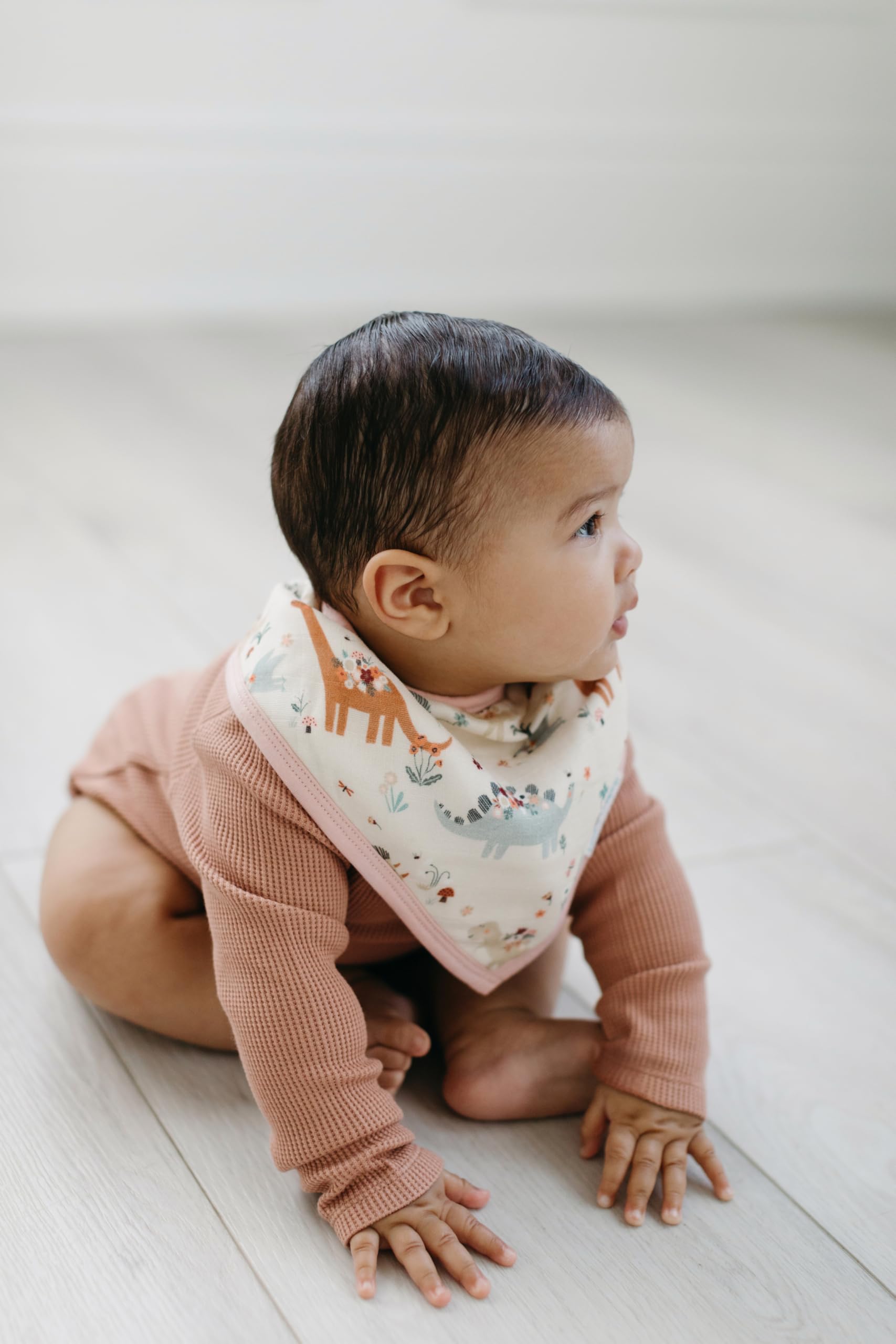 Loulou Lollipop bandana bib set adjustable fit for growing babies.