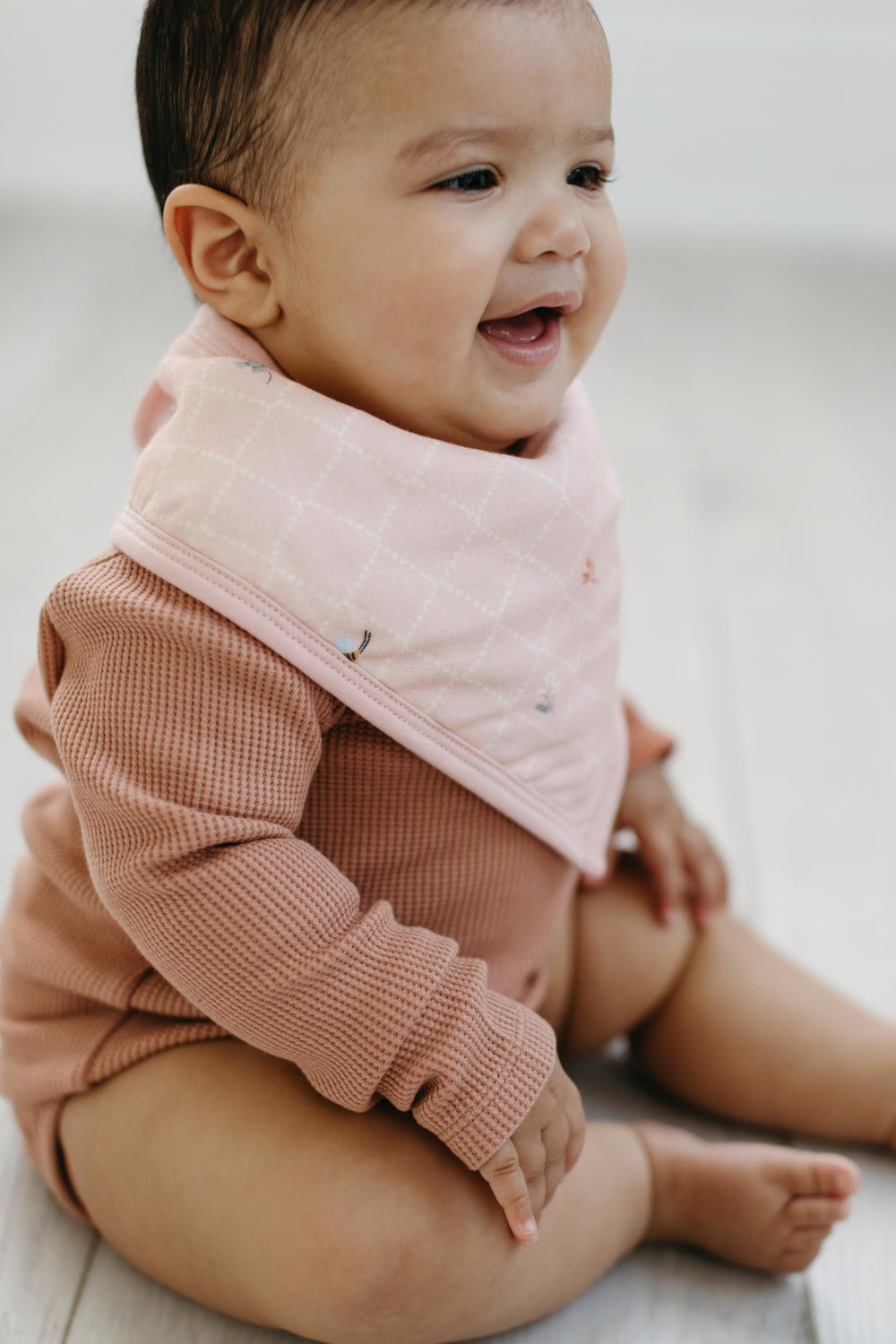 Loulou Lollipop bandana bib set durable stitching for everyday use.