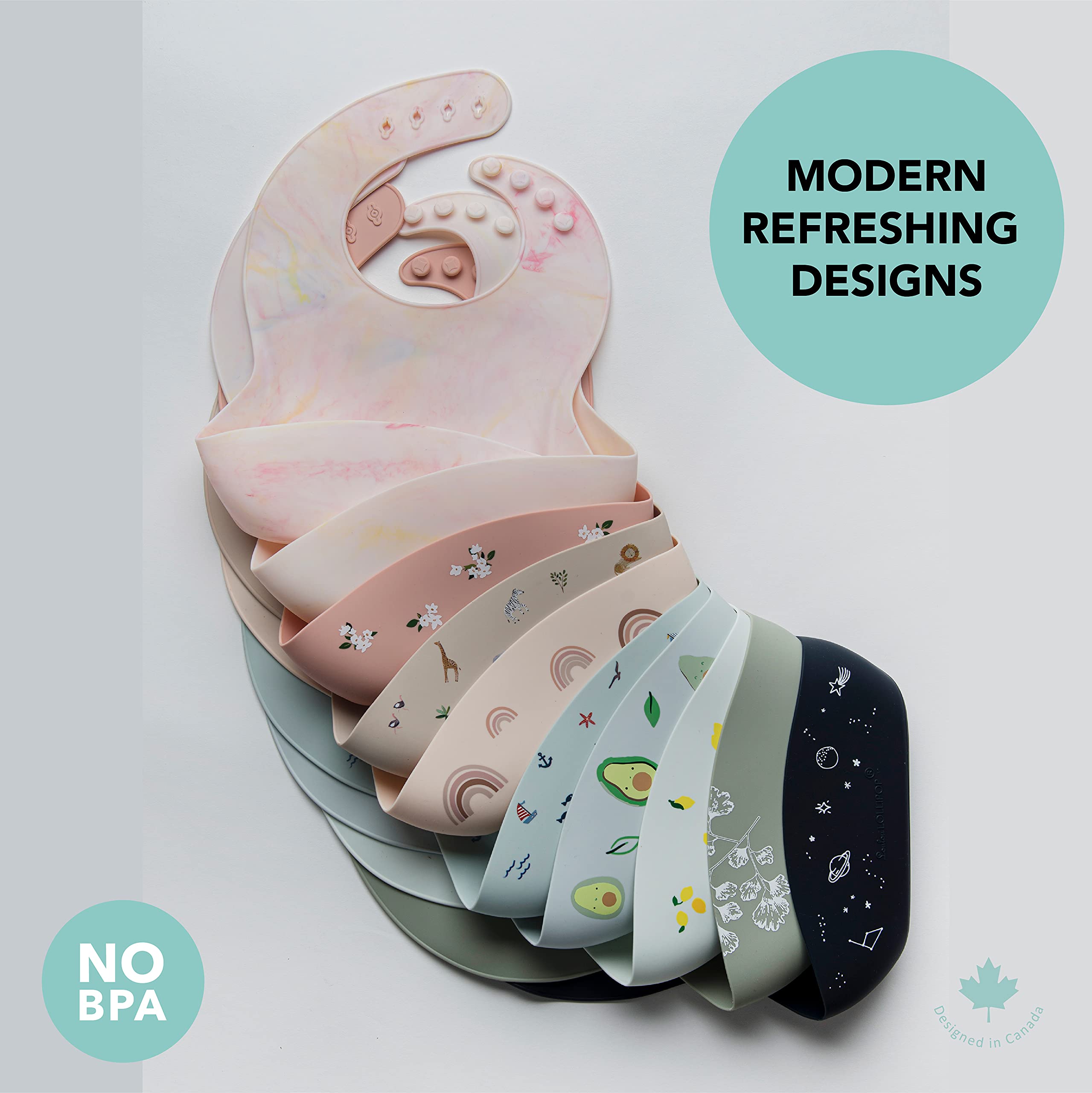 Loulou Lollipop white flower bib for everyday use