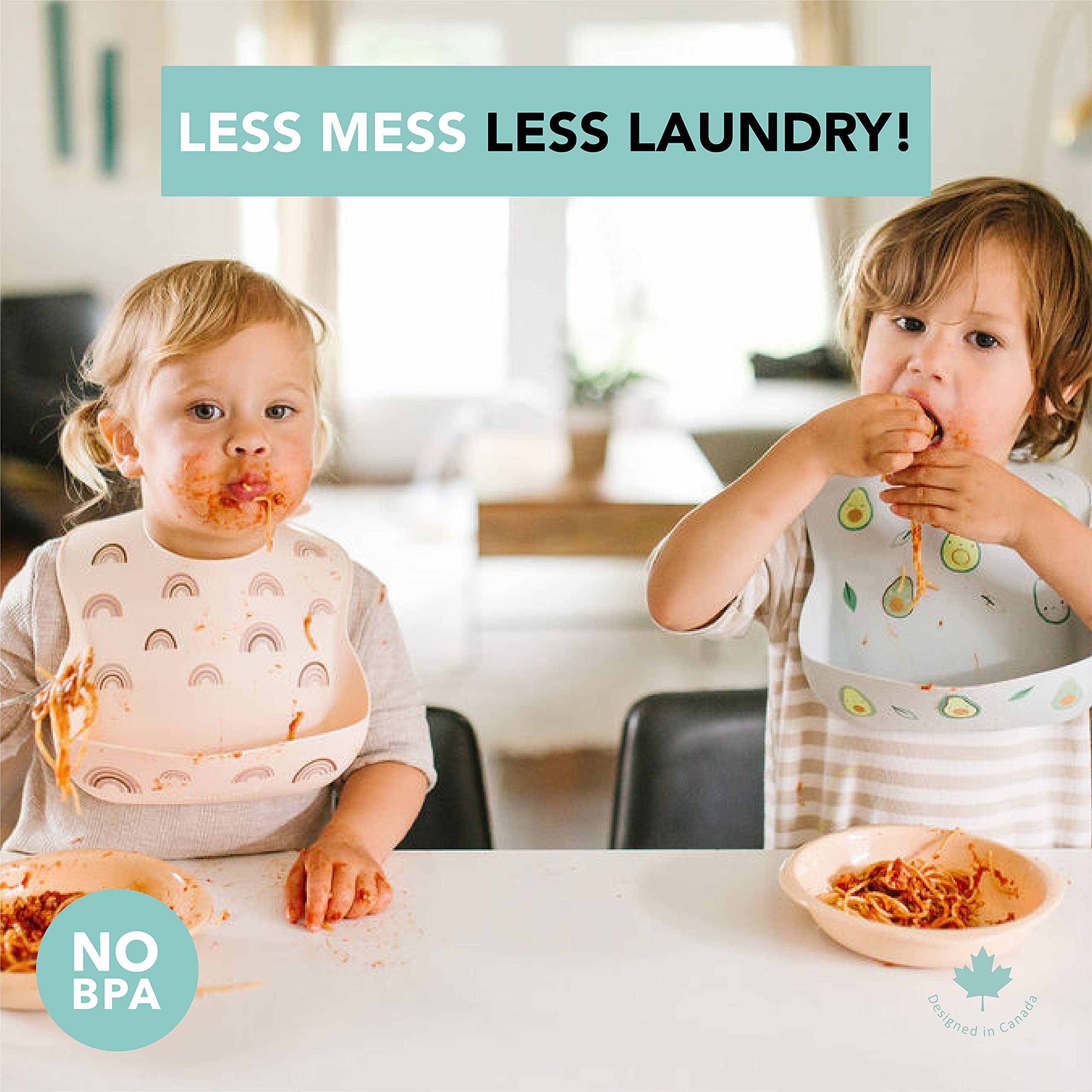 Loulou Lollipop bib on dishwasher rack; top-rack safe