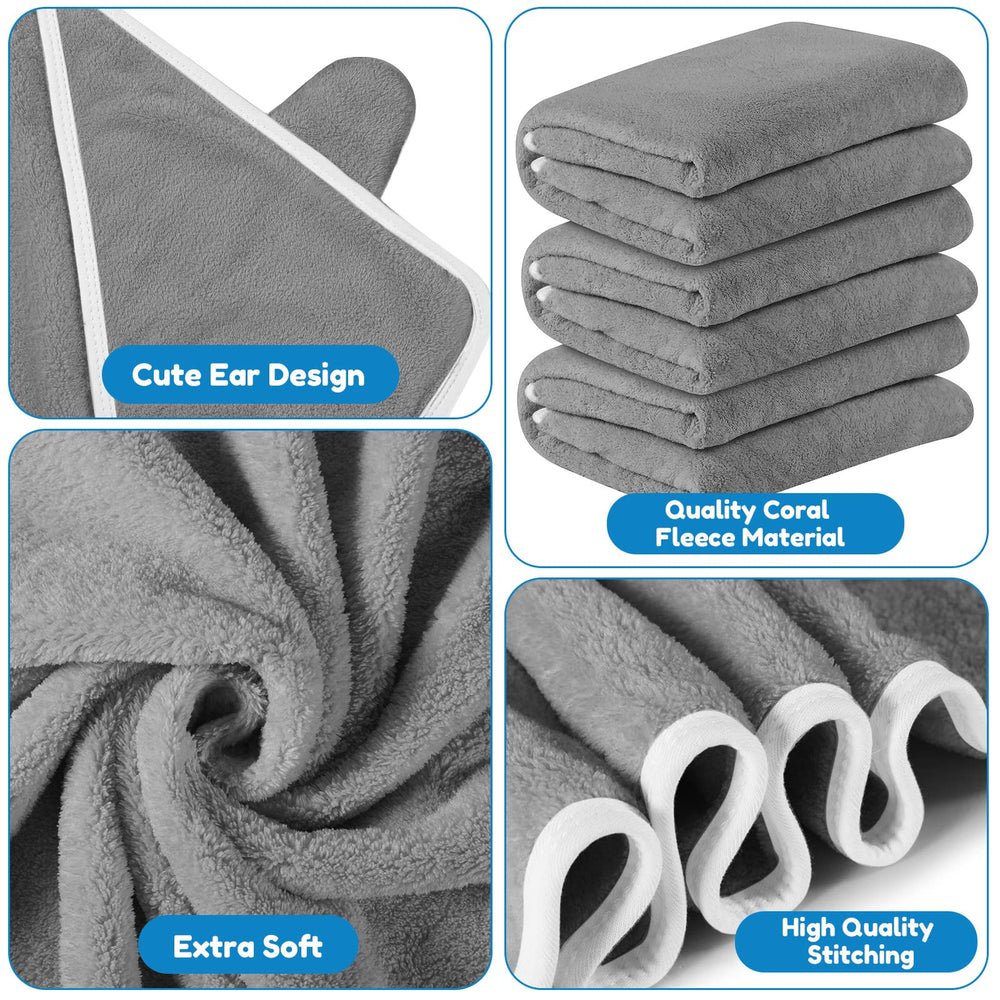 Lounsweer baby towel 30x30 gray, roomy size for growing kids.