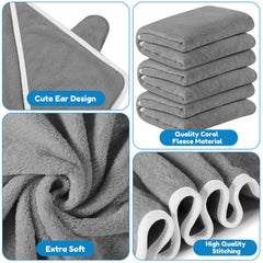 Lounsweer baby towel 30x30 gray, roomy size for growing kids.