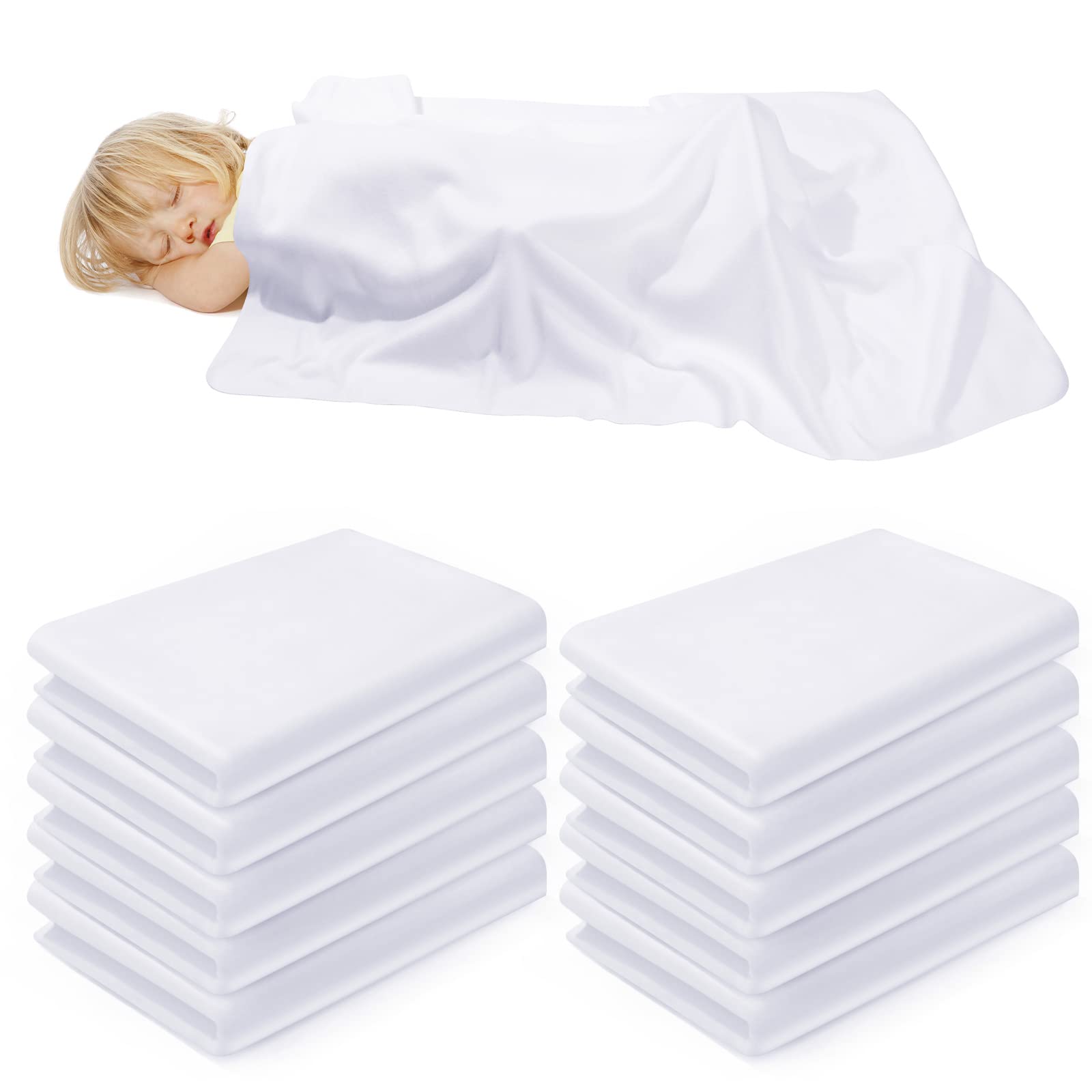 Lounsweer fleece daycare blanket 10-pack ready for nap time.